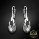 Sudraba auskari "Baroka II (Black Diamond Light Chrome)" ar Swarovski™ kristāliem